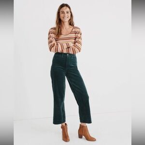 Madewell Green Wide Leg Pants
